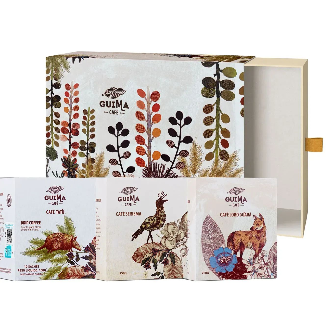 Kit Com Três Cafés + Uma Caixa de Presente